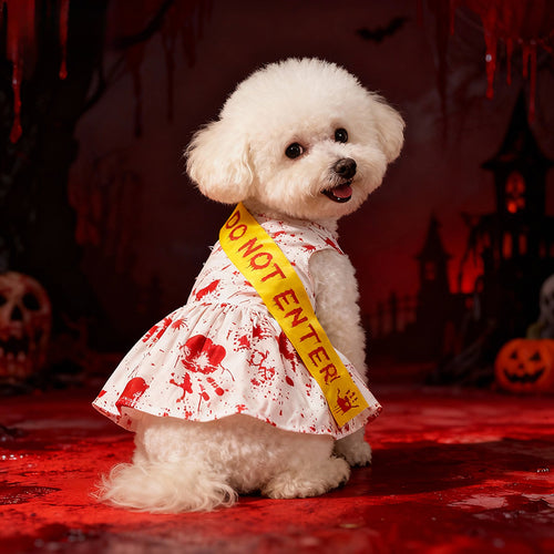 Pet Halloween Bloody Seal Four-Legged Dress for Dogs, Pet Clothing