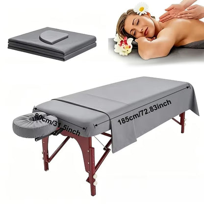 3-Piece Massage Table Sheet Set – Solid Color, Washable & Durable