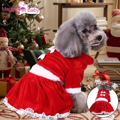 Pet clothes Christmas pet supplies outdoor dog walking clothes